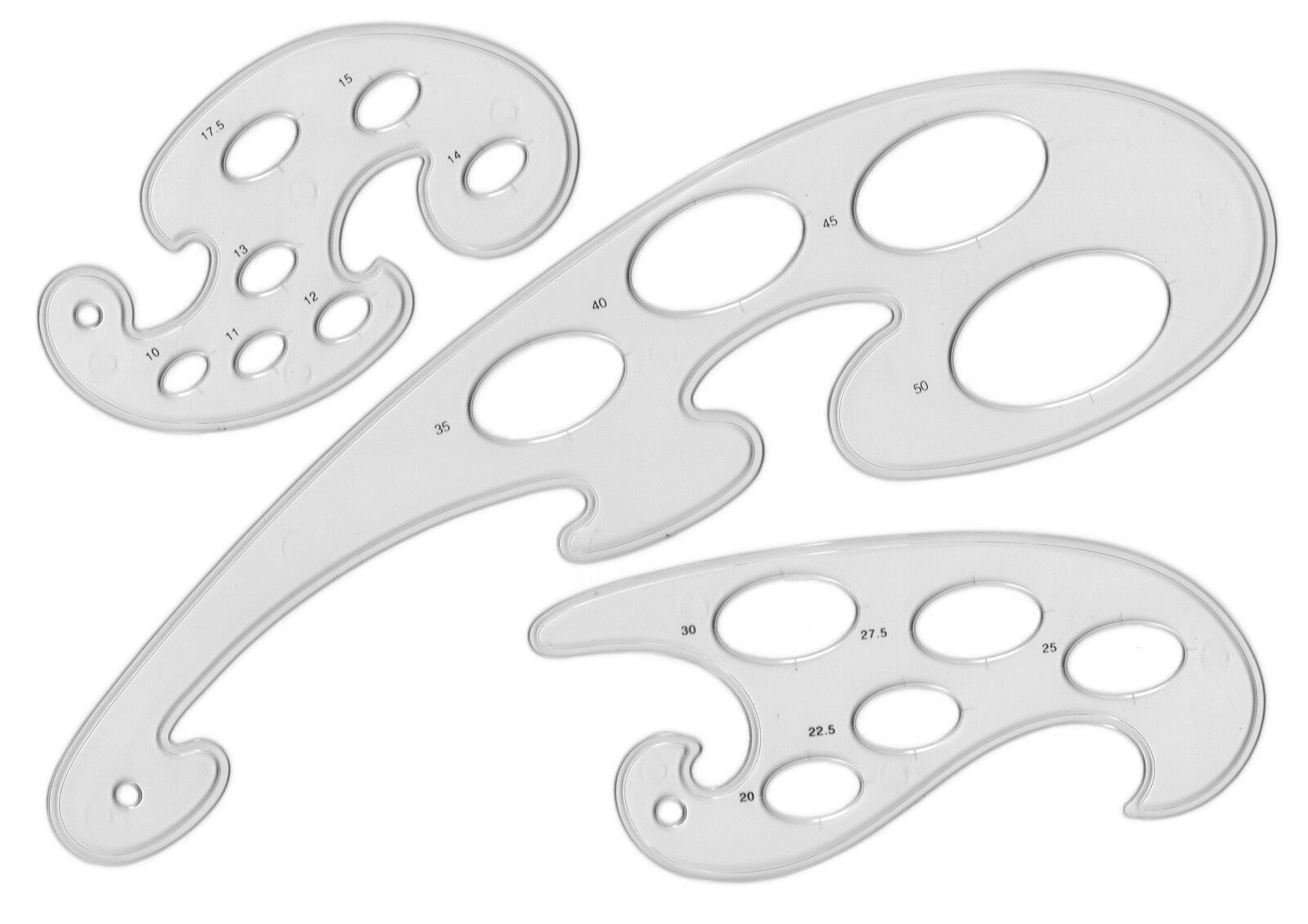 Major Brushes French Curves Set of 3