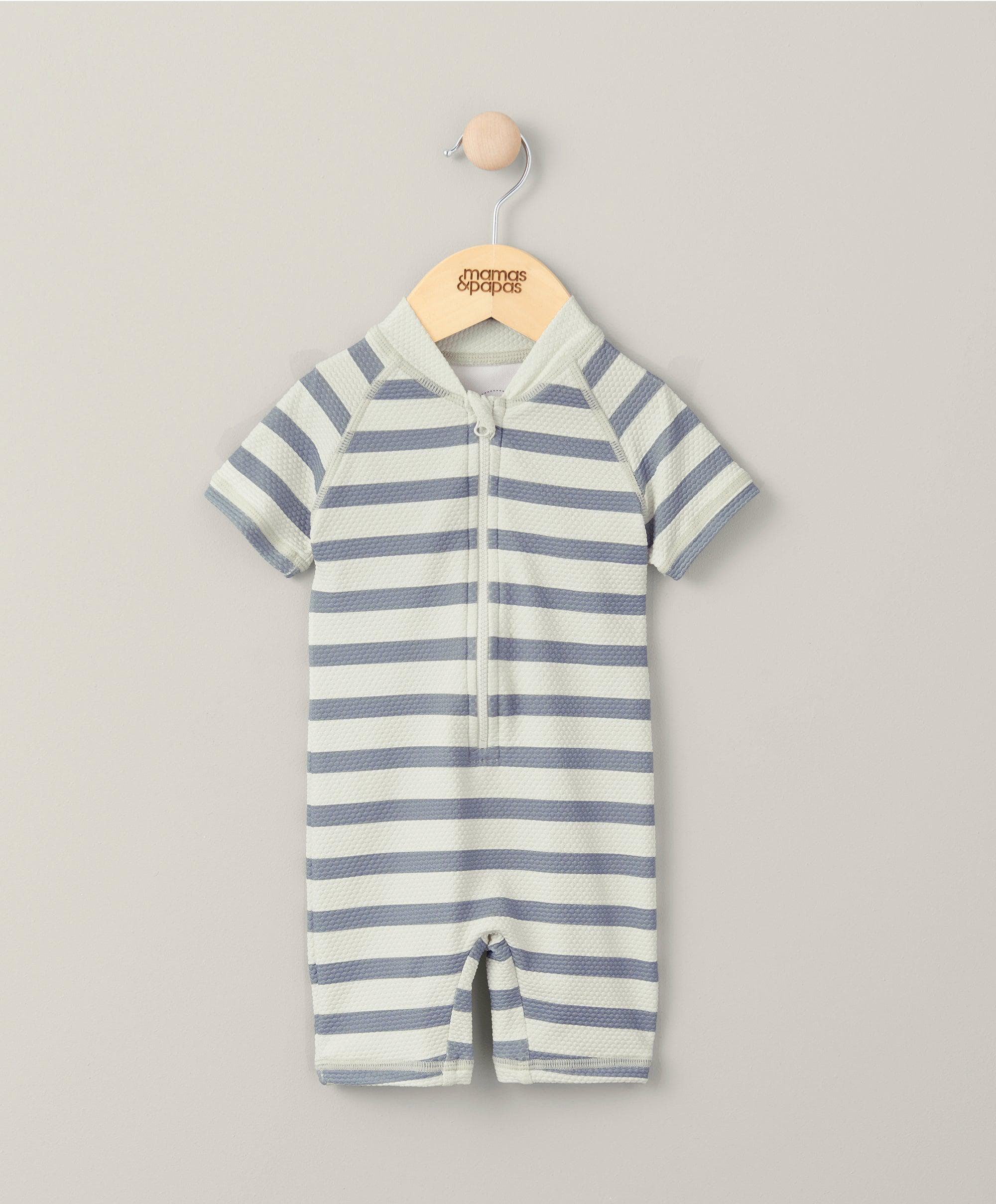 Mamas & Papas Short Sleeve Rashsuit Swimwear - Stripe