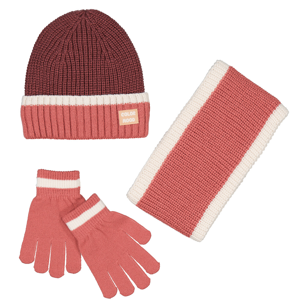La Redoute Collections Hat, Snood And Gloves Set With Fleece Lining By La Redoute