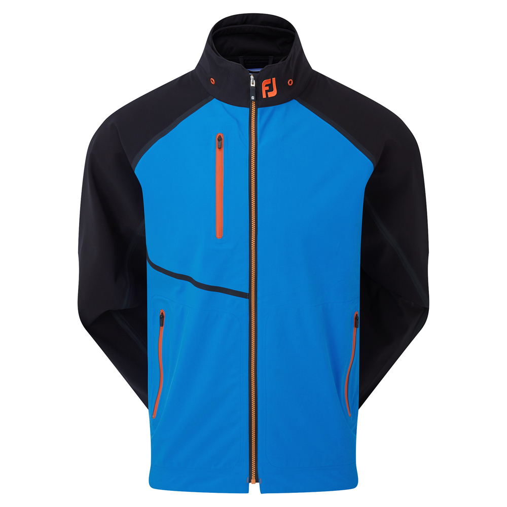 Footjoy Men`s HydroTour Waterproof Golf Jacket, Mens, Sapphire blue/black, Small | American Golf