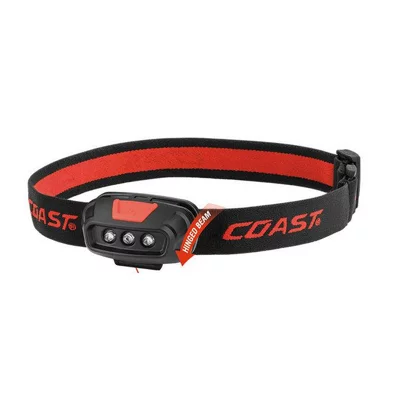 Coast Fl14 Head-Torch (Black) 30 Lumens, High/low White, Solid Red And Flashing Red Modes, 2 X Aaa Batteries