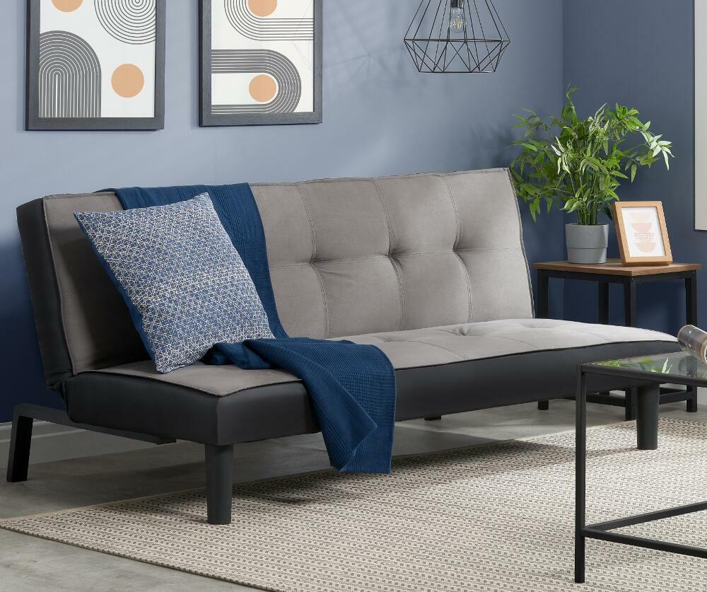 Happy Beds Aurora Grey Fabric Sofa Bed