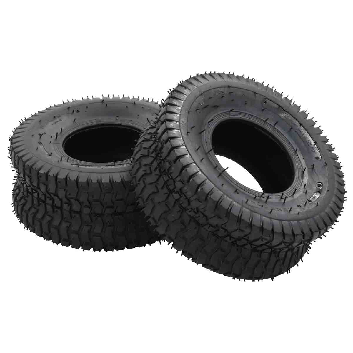 VidaXL 4 Piece Wheelbarrow Tire and Inner Tube Set 15x6.00-6 4PR Rubber