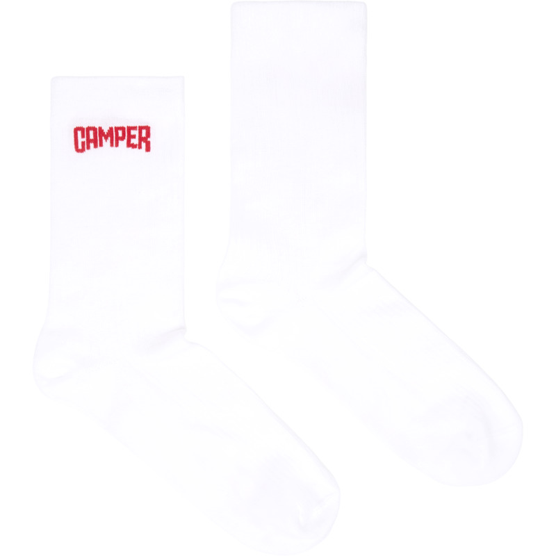 Camper Socks - Unisex Socks - White, Size S, Cotton Fabric