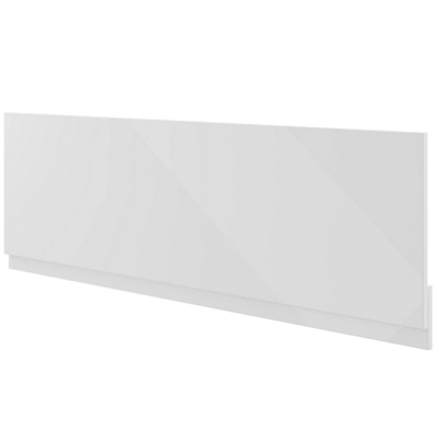 B&Q Contemporary Gloss White Rectangular Front Bath Panel (H)47Cm (W)170Cm