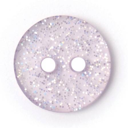 Round Plain Glitter Buttons - Purple - 454