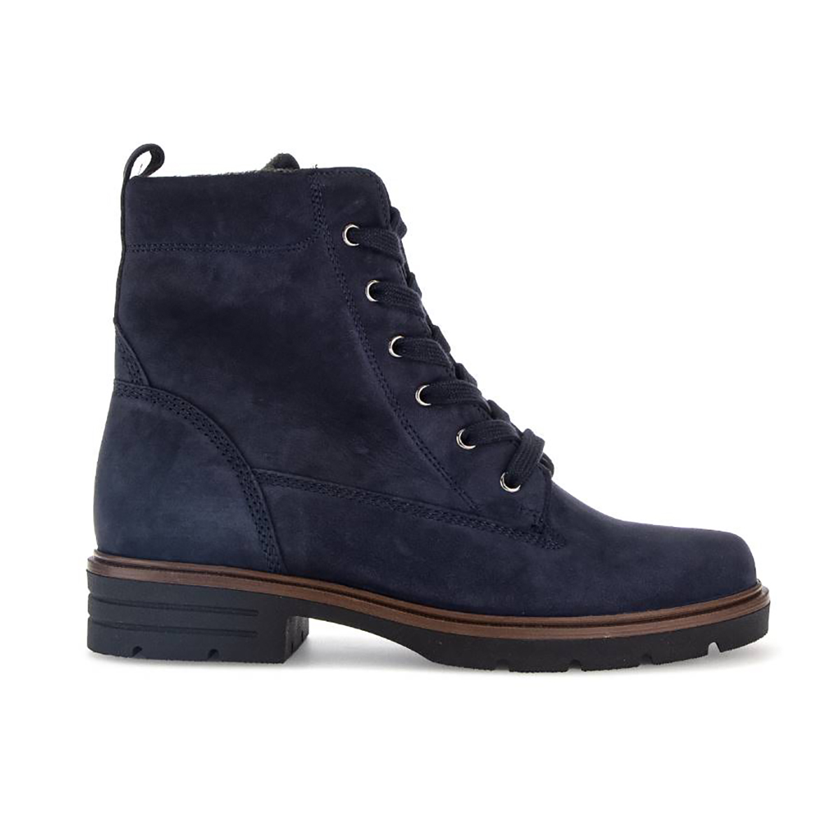 Gabor Tara Tanner Navy nubuck Womens Lace Up Boots 54.651.16 in a Plain Leather in Size 5