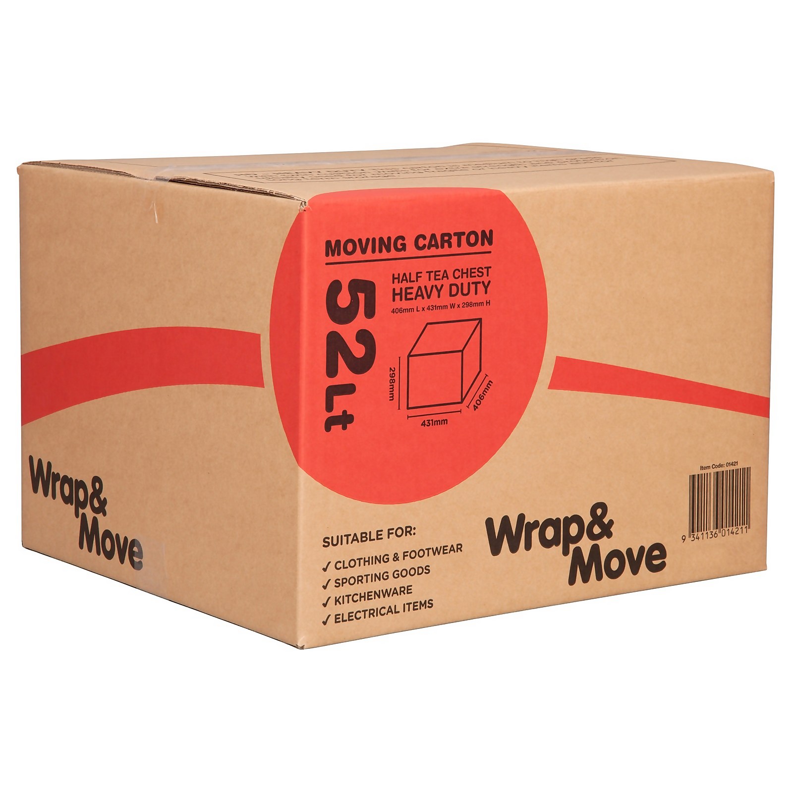 Wrap & Move 52L Moving Box Heavy Duty