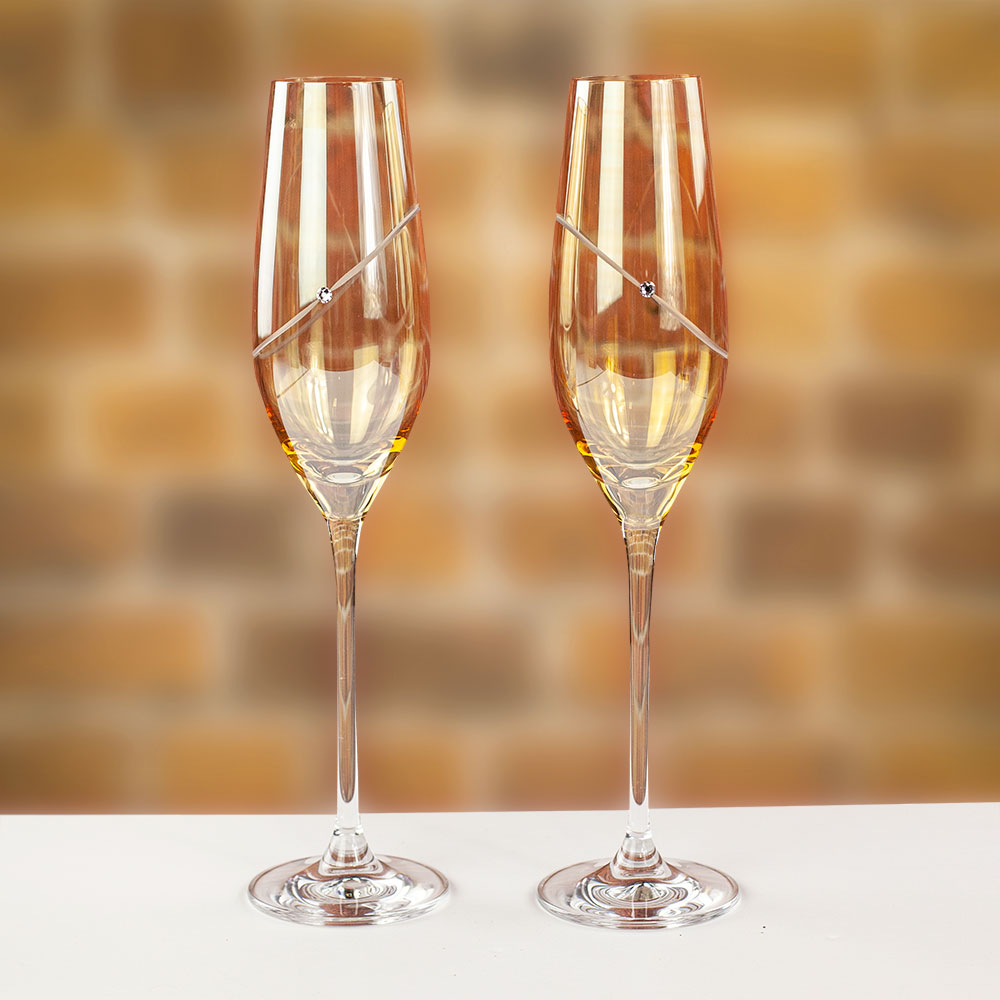  Celebration Glitz Gold Champagne Flutes, Multipack