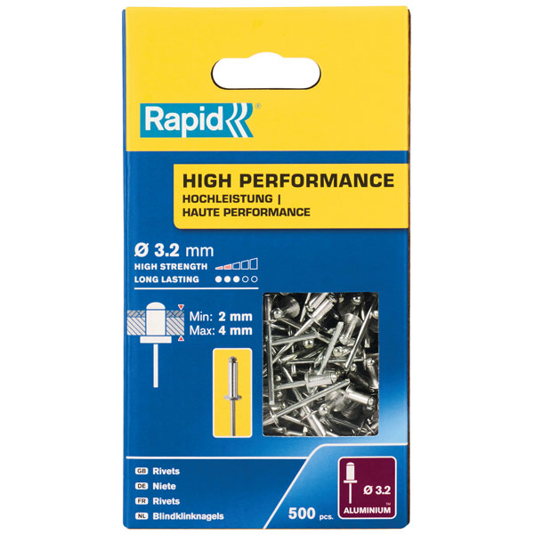 Rapid High Performance Rivets 4.8 x 25mm (Box 200)