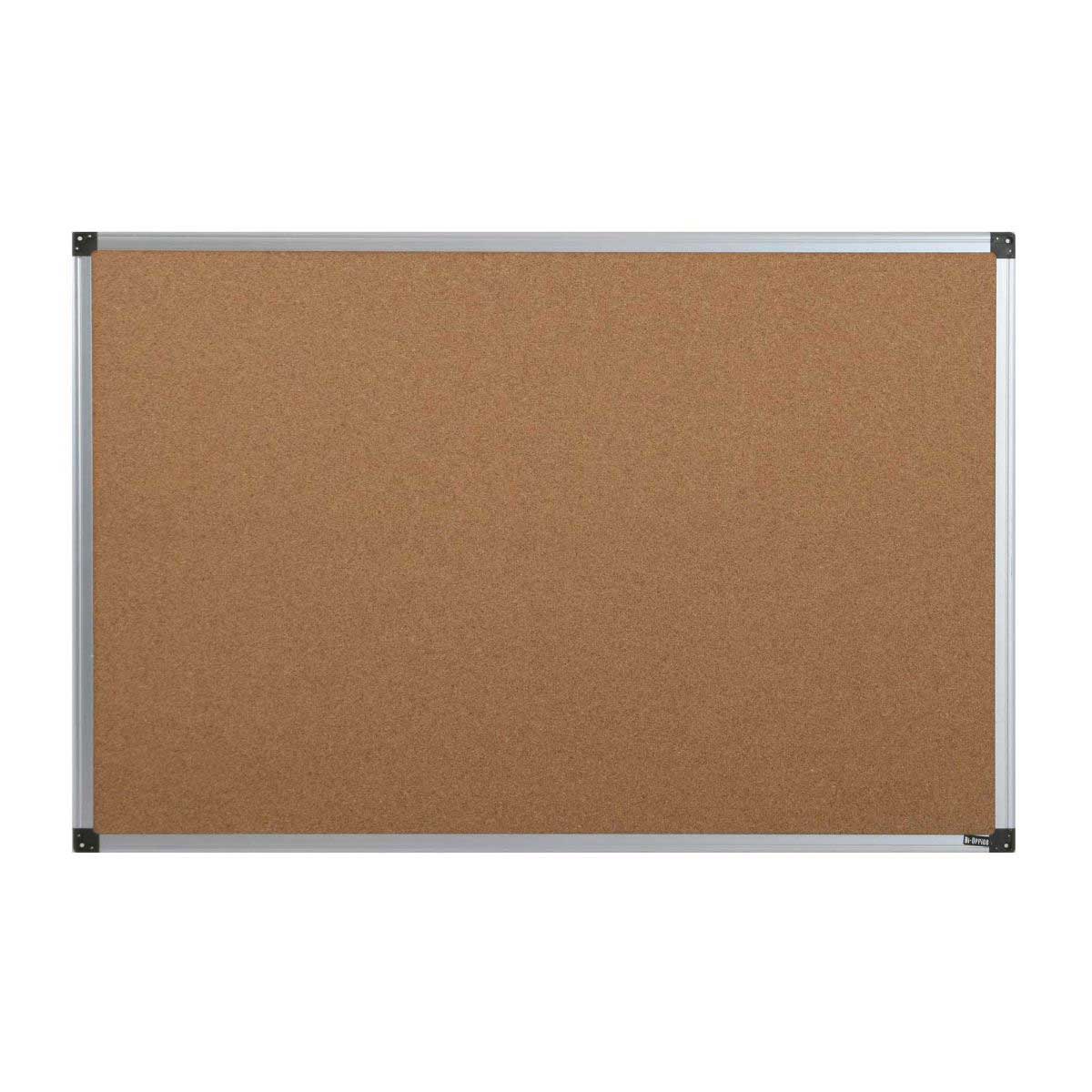 Bi Office Bi-Office Bi-Office Cork Notice Board 900x600mm Aluminium | Conference Supplies & Presentation Equipment > Notice Boards > Corkboard