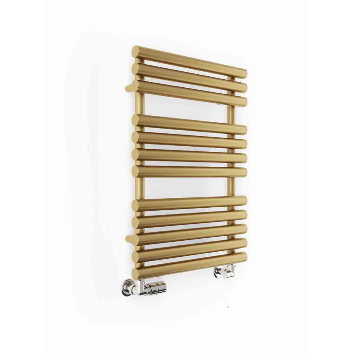 TERMA Heated Towel Rail, Rolo-towel, 755/520, Brass