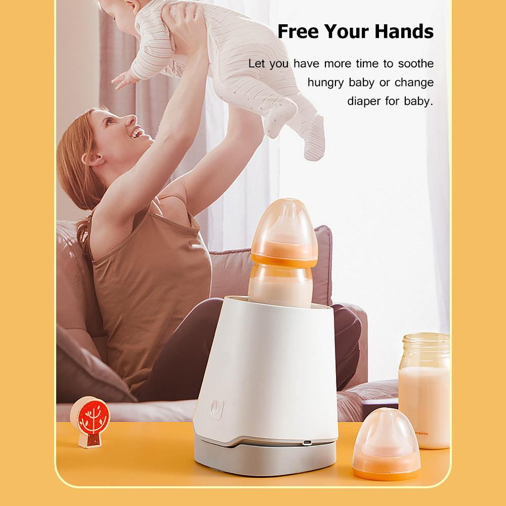TOMTOP JMS Automatic Baby Milk Bottle Shaker with Inclined Base Portable Electric Feeding Bottle Shake Machine white