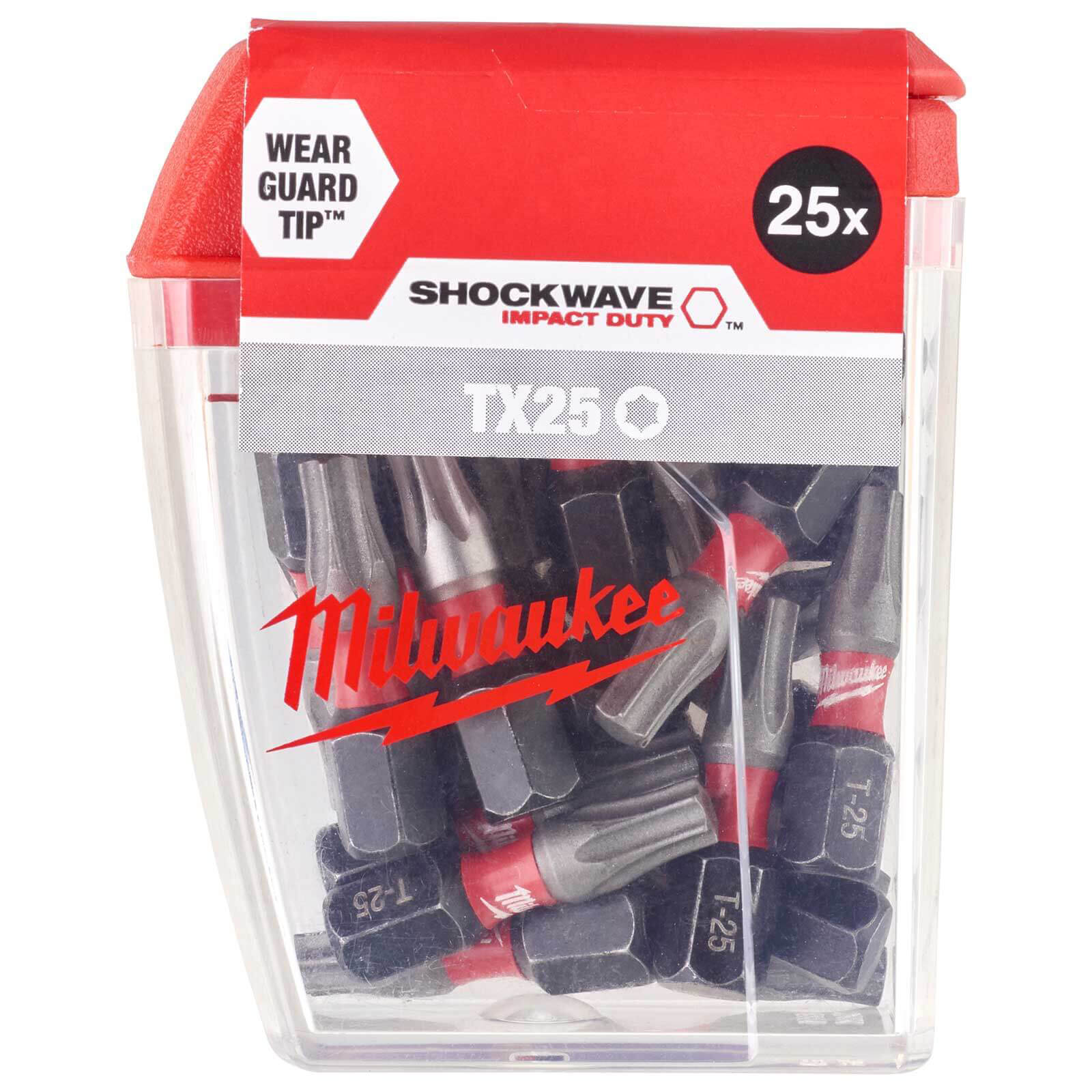 Milwaukee MIL430880 SHOCKWAVE Impact Duty Bits TX25 25mm (Pack 25)
