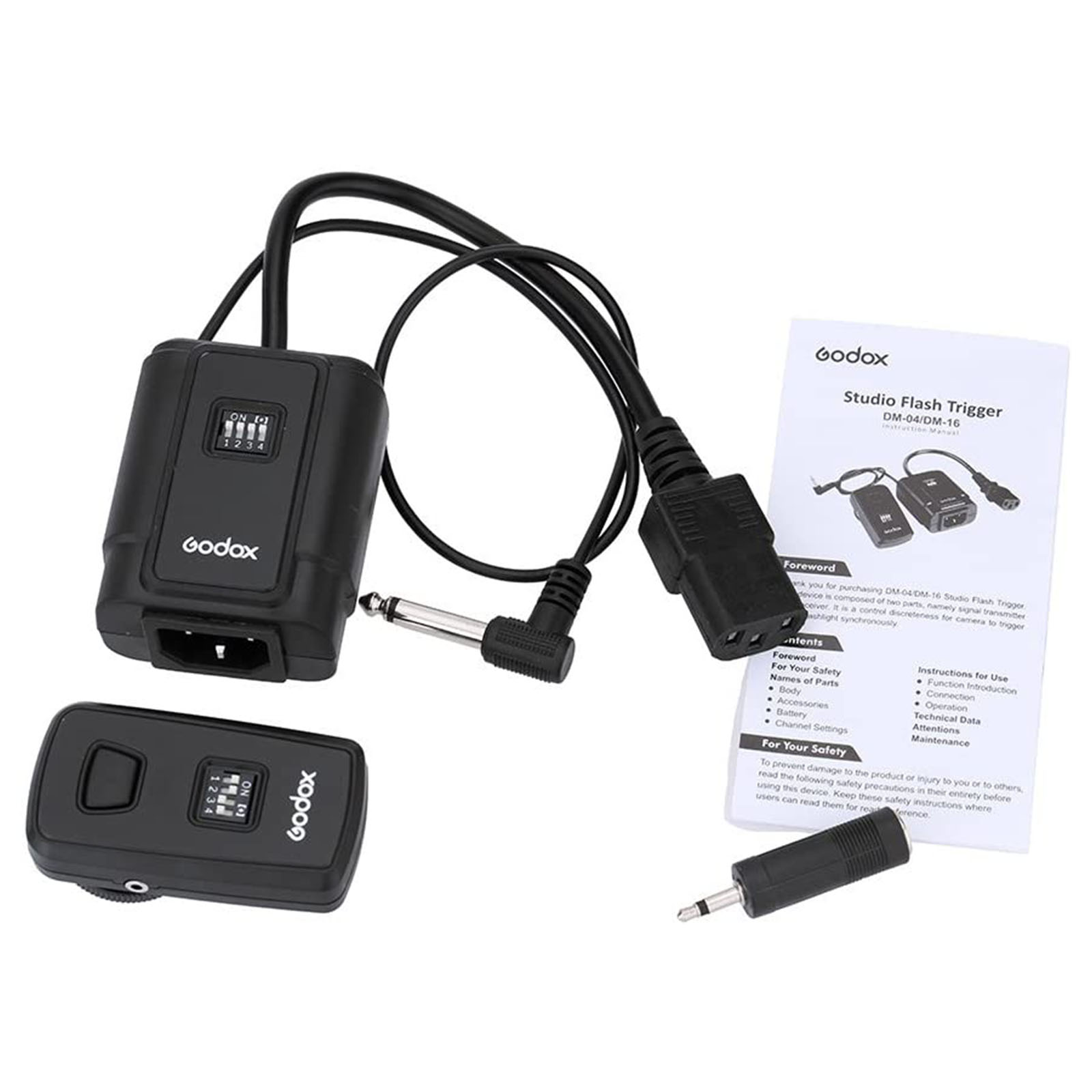 Godox DM-16 - Trigger Kit For Studio Flashes (TransmiTTer & Receiver)