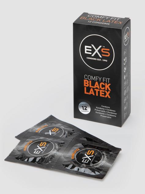 EXS Condoms EXS Black Latex Coloured Condoms (12 Pack)