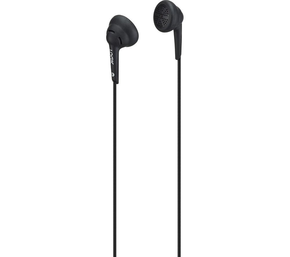 LOGIK Gelly LGELBLK21 Headphones - Black, Black