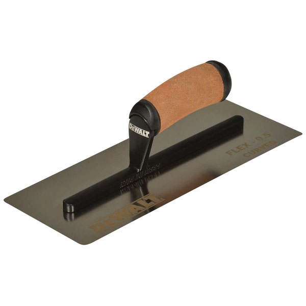  Drywall Flex Stainless Steel Curved Trowel Leather Handle 12"