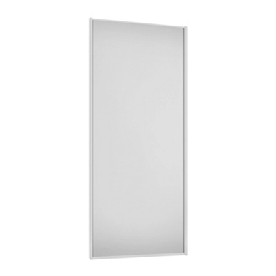 Spacepro Sliding Wardrobes Full Length Matt White Frame Single Panel Door, (H) 2220mm X (W) 762mm