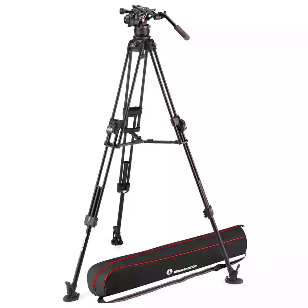  Videokopf Nitrotech 612 mit Stativ 645 Fast Twin Alu