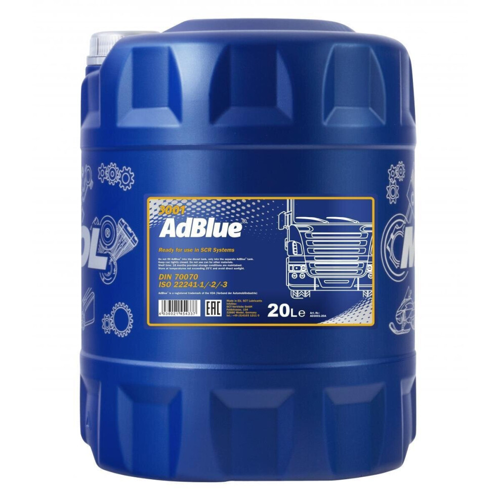Mannol Adblue 20 Litres Def Bluedef German Ad Blue Car & Commercials