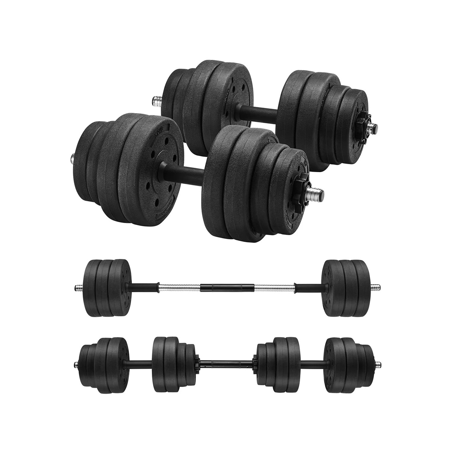 SONGMICS Black Adjustable Dumbbells Set