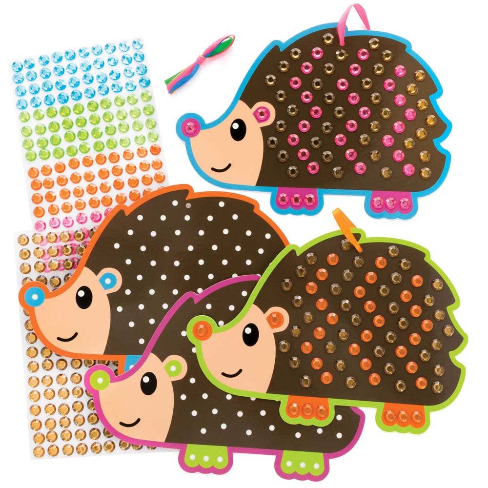 Baker Ross Hedgehog Gem Art Kits (Pack of 4)