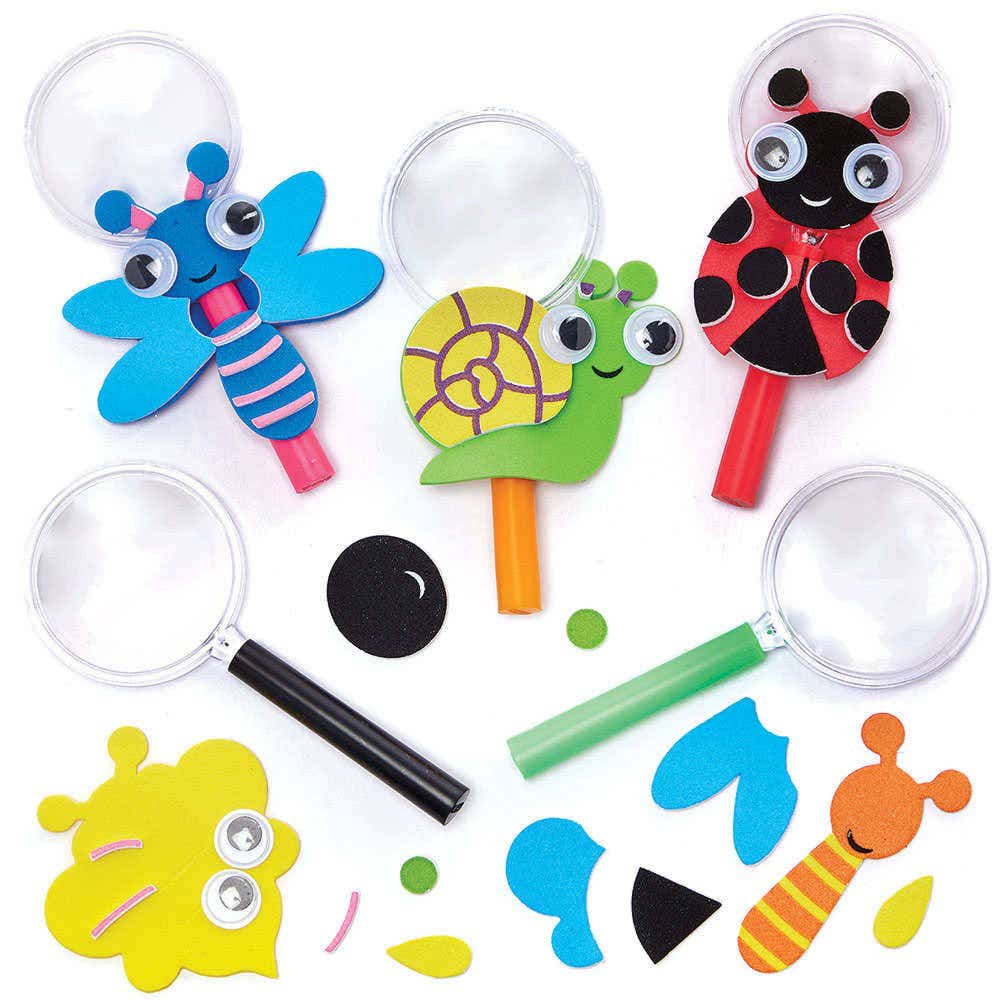 Baker Ross Insect Bug Magnifying Glass Kits (Pack of 5)