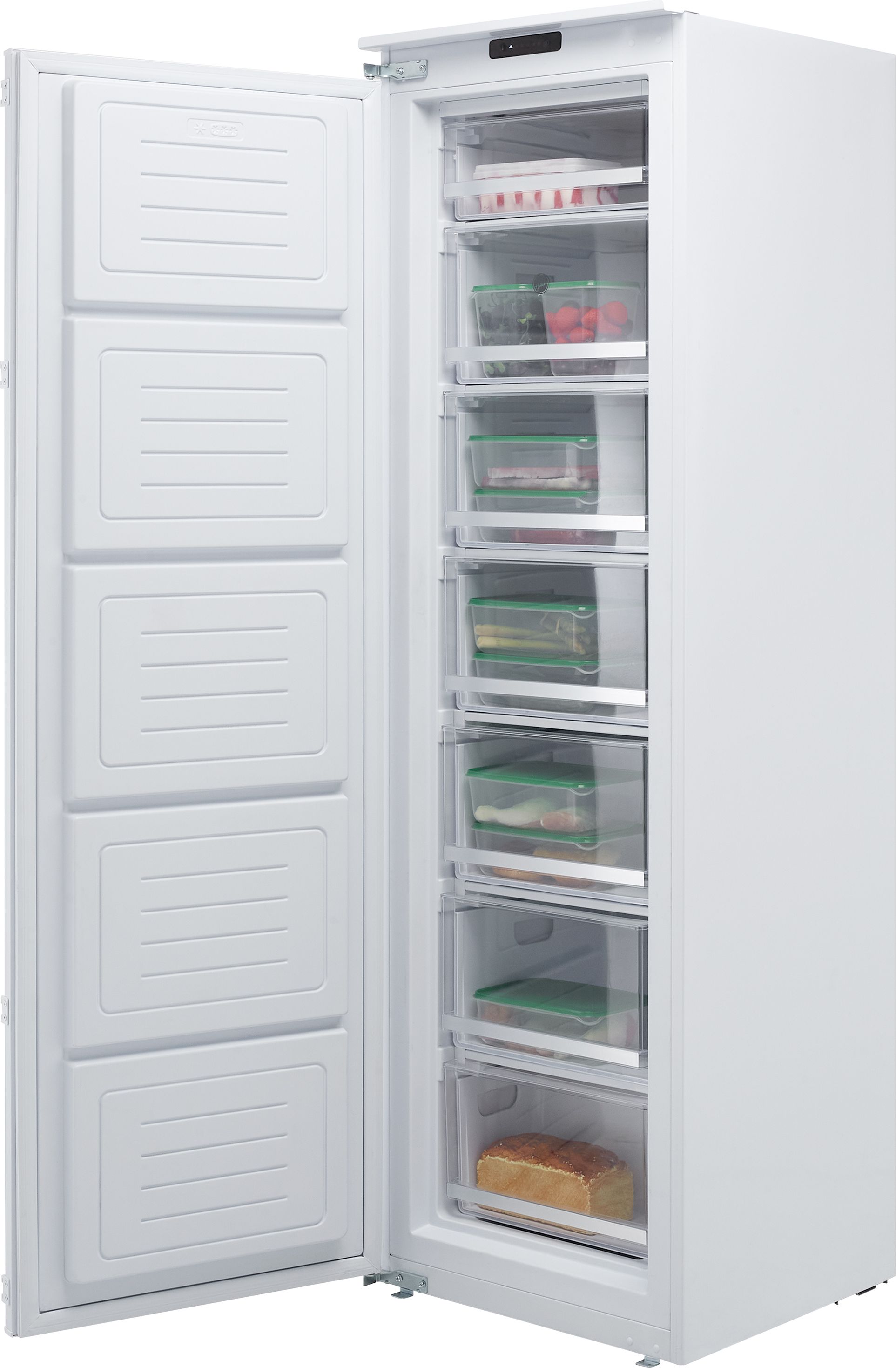 Hoover HBOU172UK/N Integrated Upright Freezer with Sliding Door Fixing Kit - F Rated