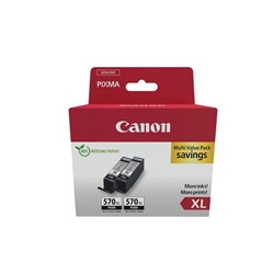 Canon Pgi-570xl Inkjet Cartridges High Yield Twin Pack Black 0318c010