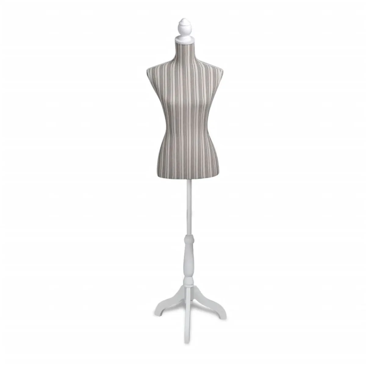 VidaXL Ladies Bust Display Mannequin Linen With Stripes