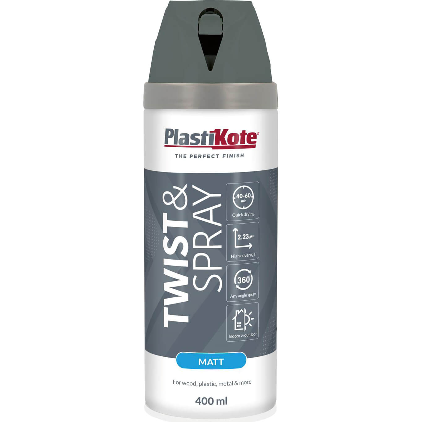 PlastiKote PlastiKote Twist & Spray Matt 400ml Blue Steel