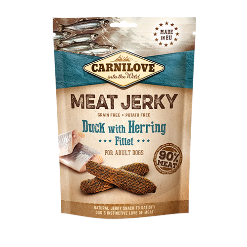 CARNILOVE Jerky Fillet Dog Treat 100g - Duck with Herring