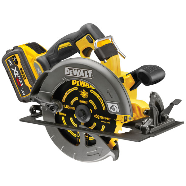 DeWalt DCS578T2-GB 54V XR Flexvolt Circular Saw (2 x 6Ah Batteries)