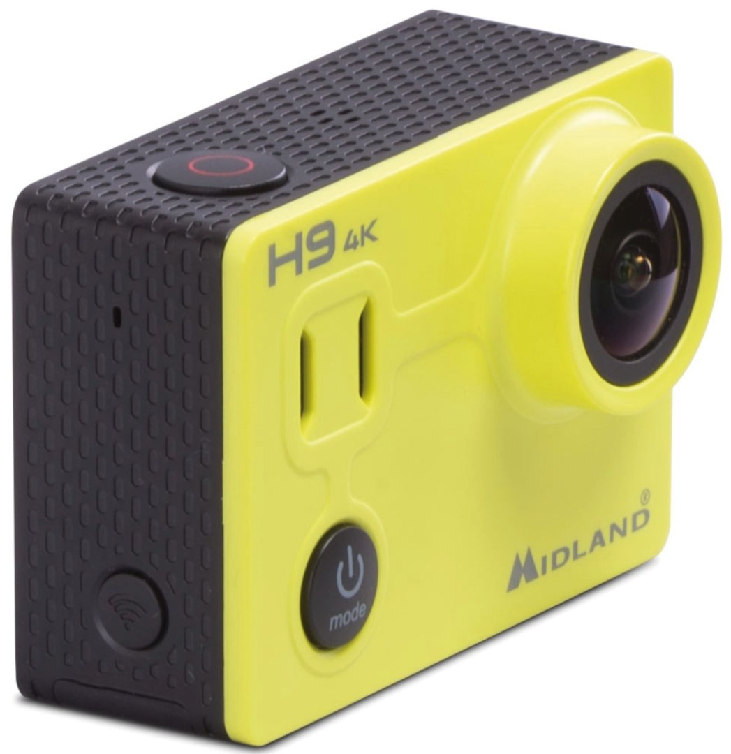 MIDLAND H9 4K Ultra HD Action Camera, yellow, yellow, Size One Size
