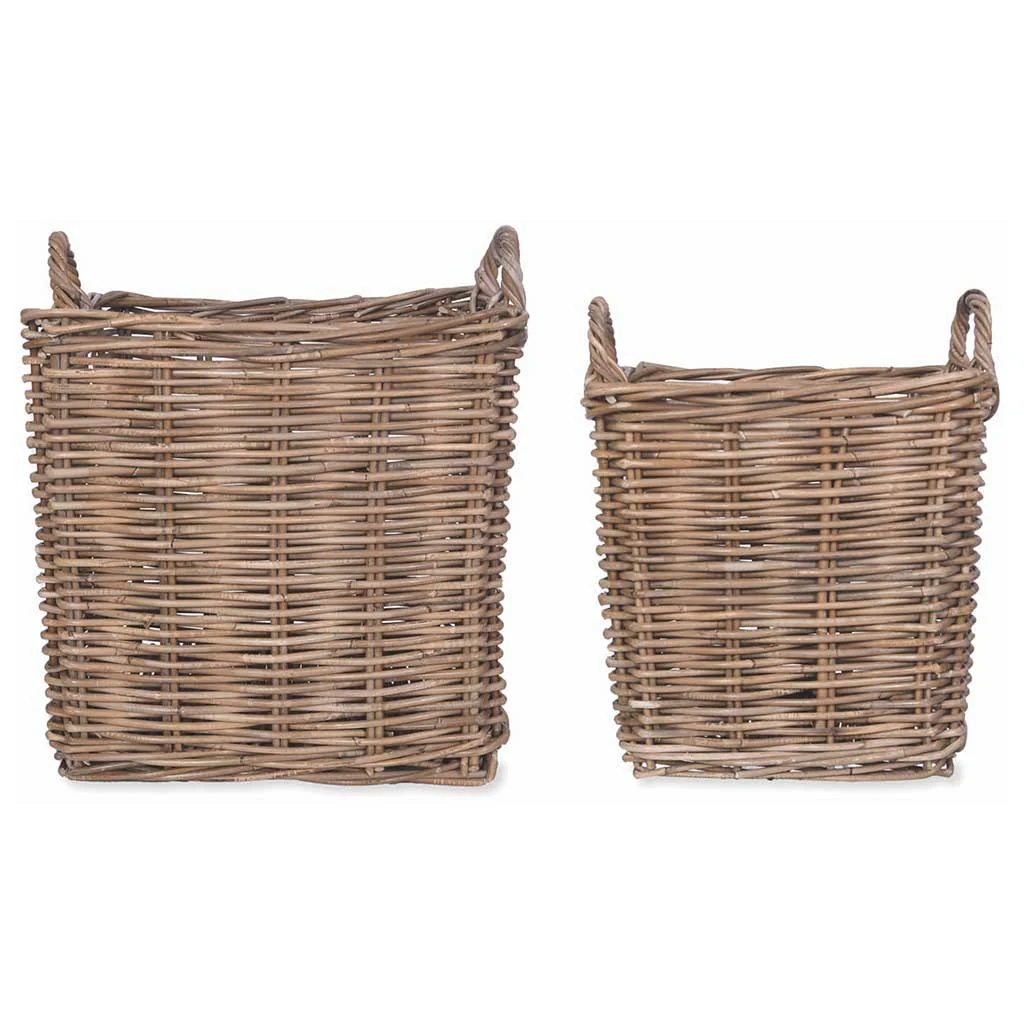 Garden Trading Garden Trading Set of 2 Square Baskets in Rattan