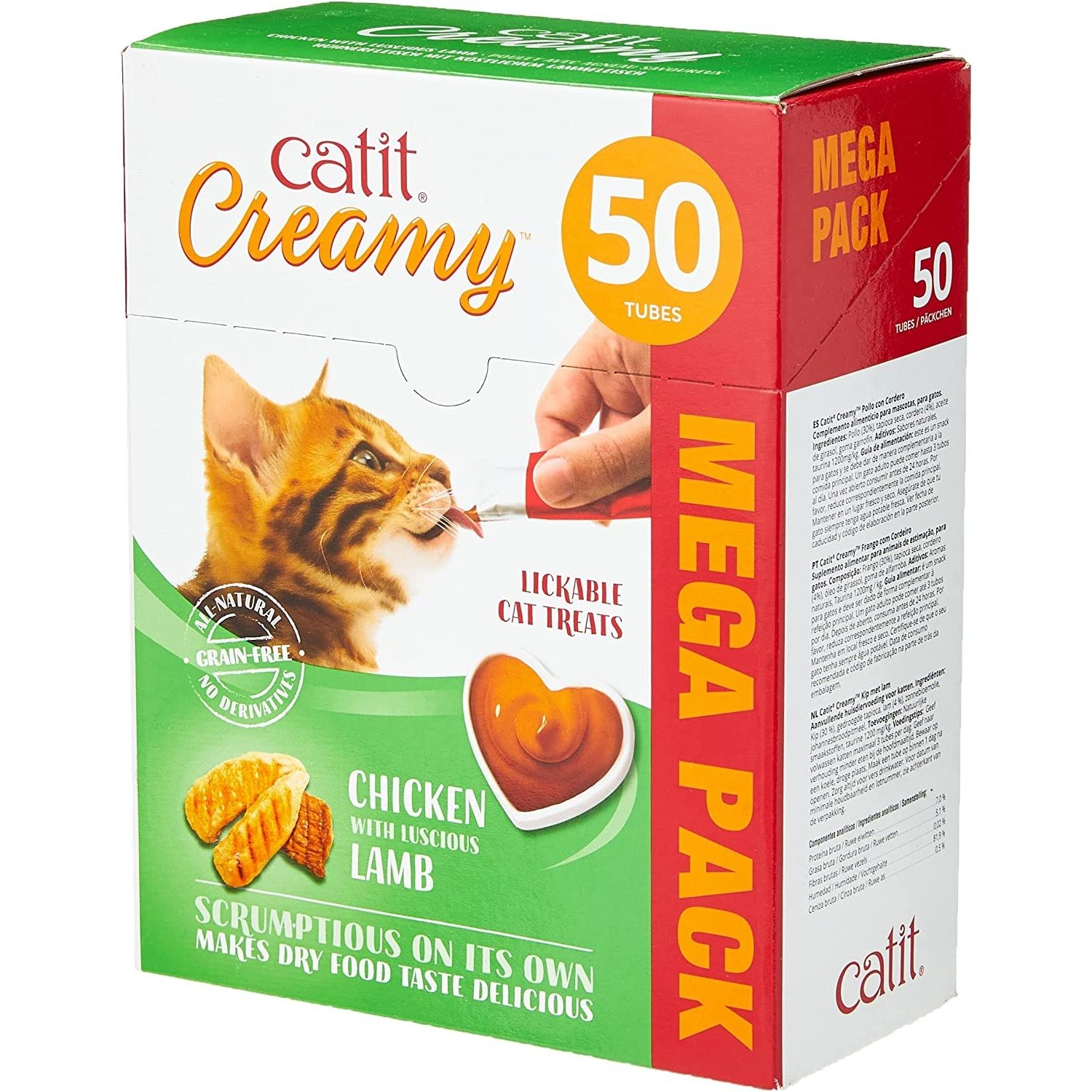 Friandises Chat – Creamy poulet et agneau – 50 x 10 gr