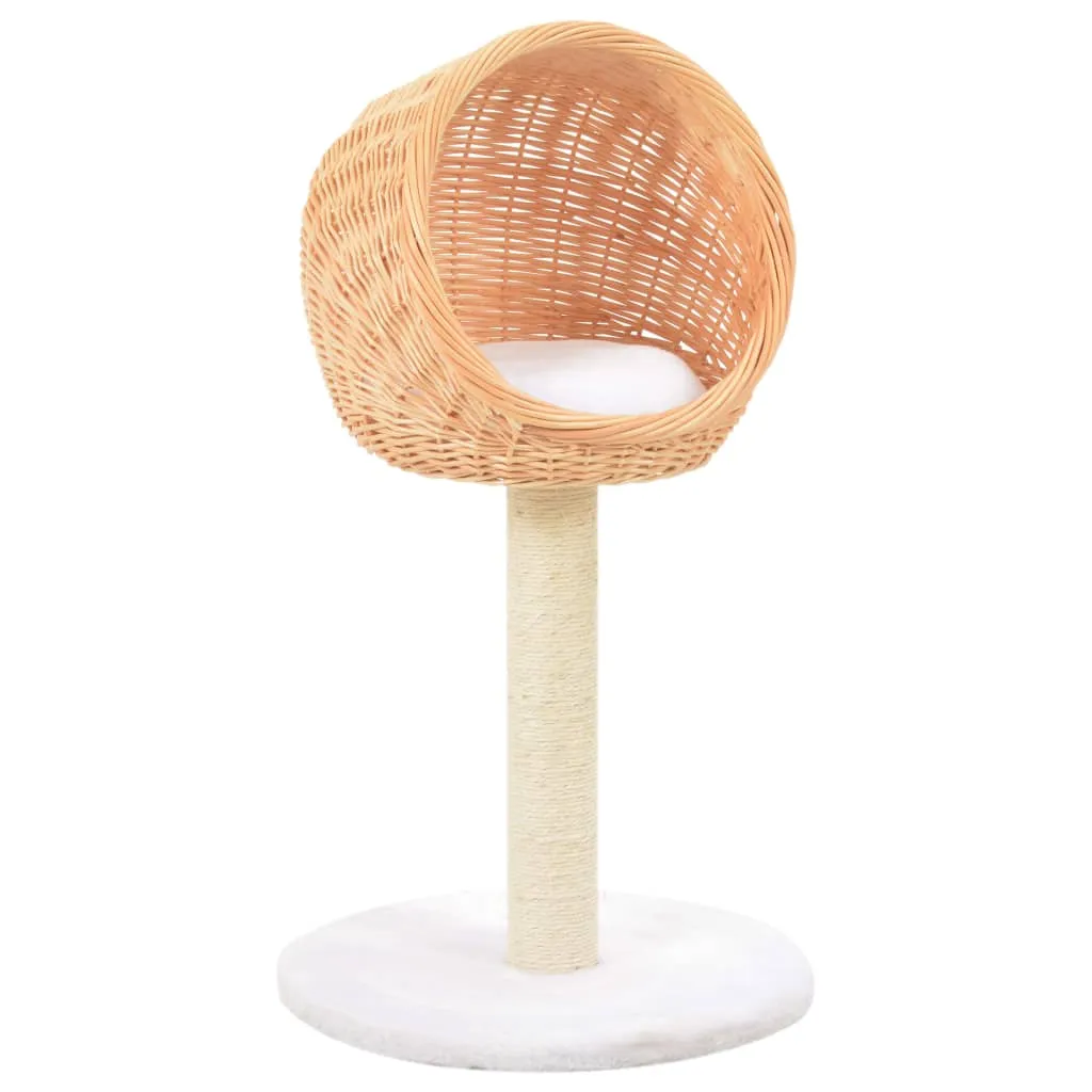VidaXL Cat Tree with Sisal Scratching Post Natural Willow Wood