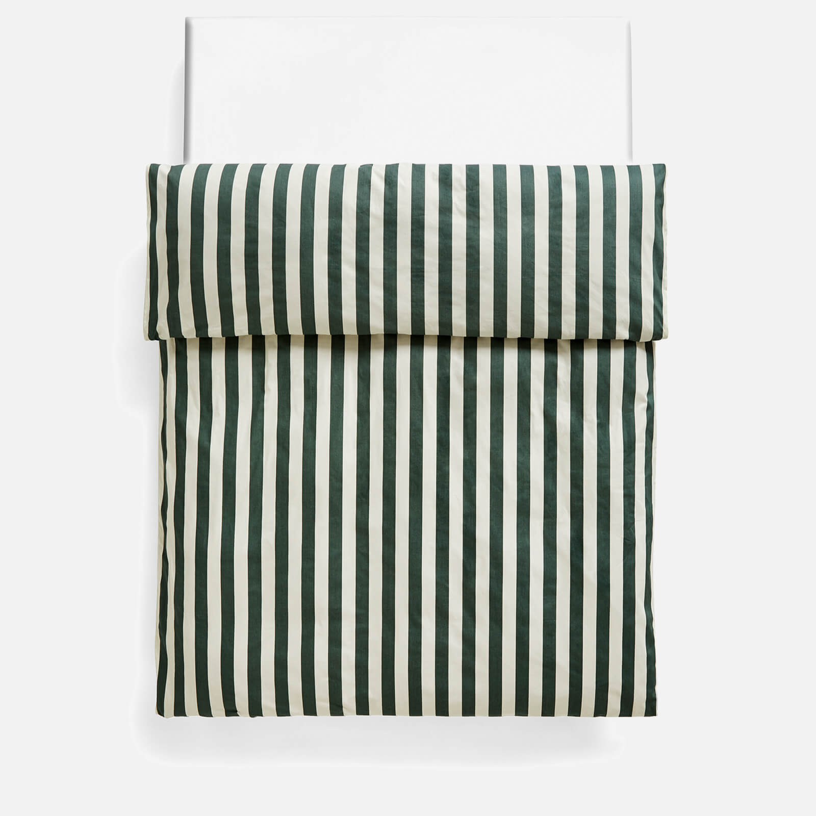 HAY Housse de couette à rayures vert foncé 260 x 220 cm Été - 