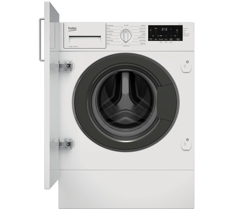 BEKO WTIK84121 Integrated 8 kg 1400 Spin Washing Machine, White