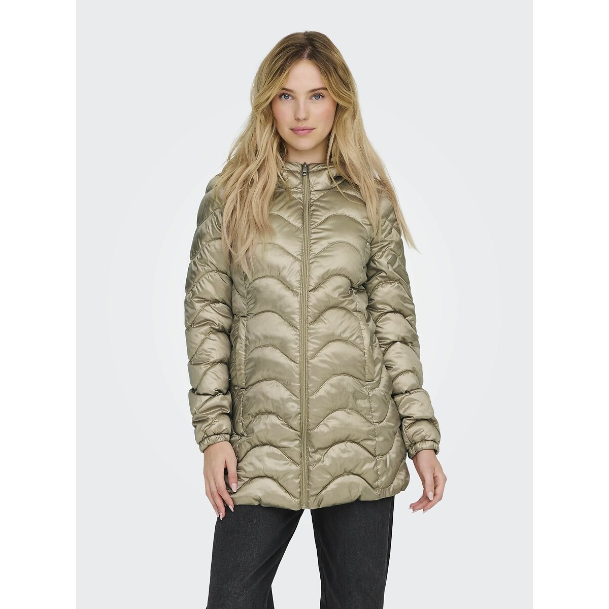 Only Iridescent Hooded Padded Jacket