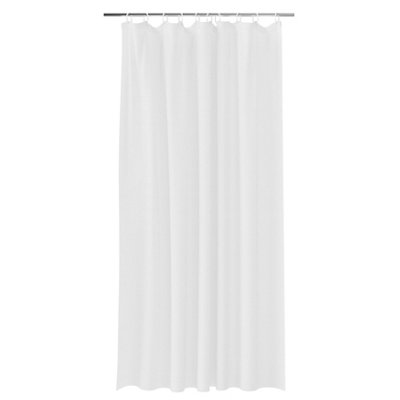  Koros White Plain Shower Curtain (W)180Cm