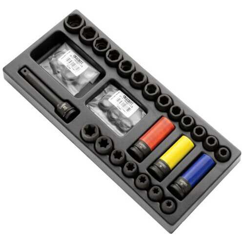 Expert by Facom 24 Piece 1/2" Drive Hex and Torx Impact Socket Set Metric in Module Tray 1/2"