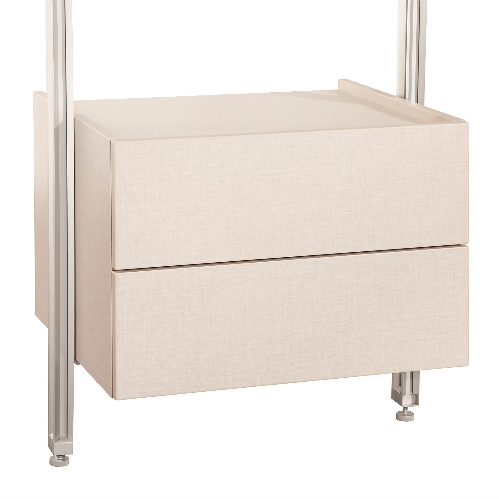 Space Pro Relax Linen Double Drawer Box Kit (H)380mm x (W)550mm x (D)500mm