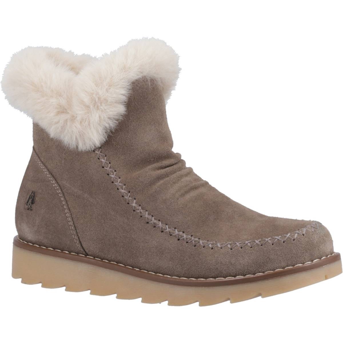 Hush Puppies Moira Womens Ankle Boots Colour: Taupe Suede, Size: 4