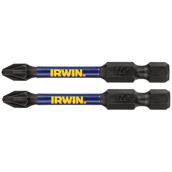 Irwin Impact Pro Performance Screwdriver Bits Pz3 57mm (pack 2) Irwiw6061414