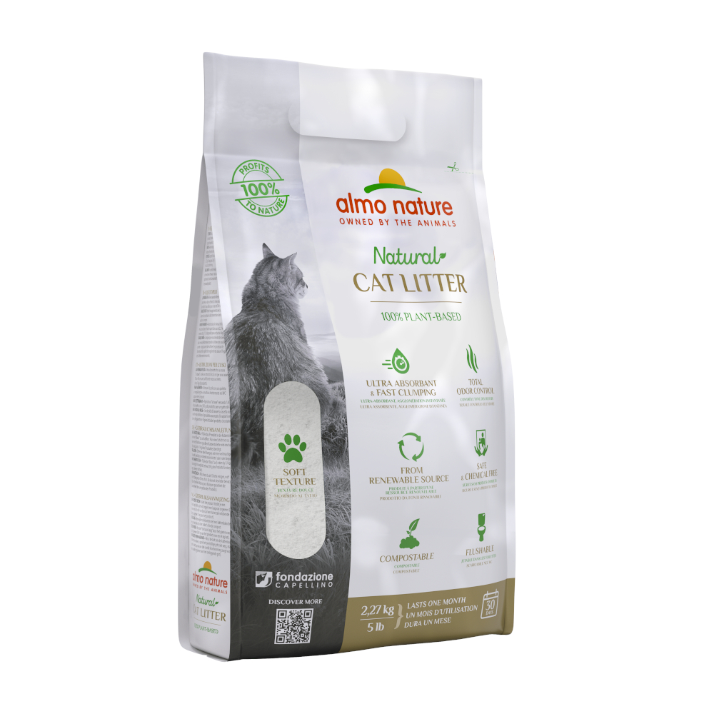 ALMO NATURE SpA Almo Nature  Ecological Clumping Cat Litter - Biodegradable - 2.27kg