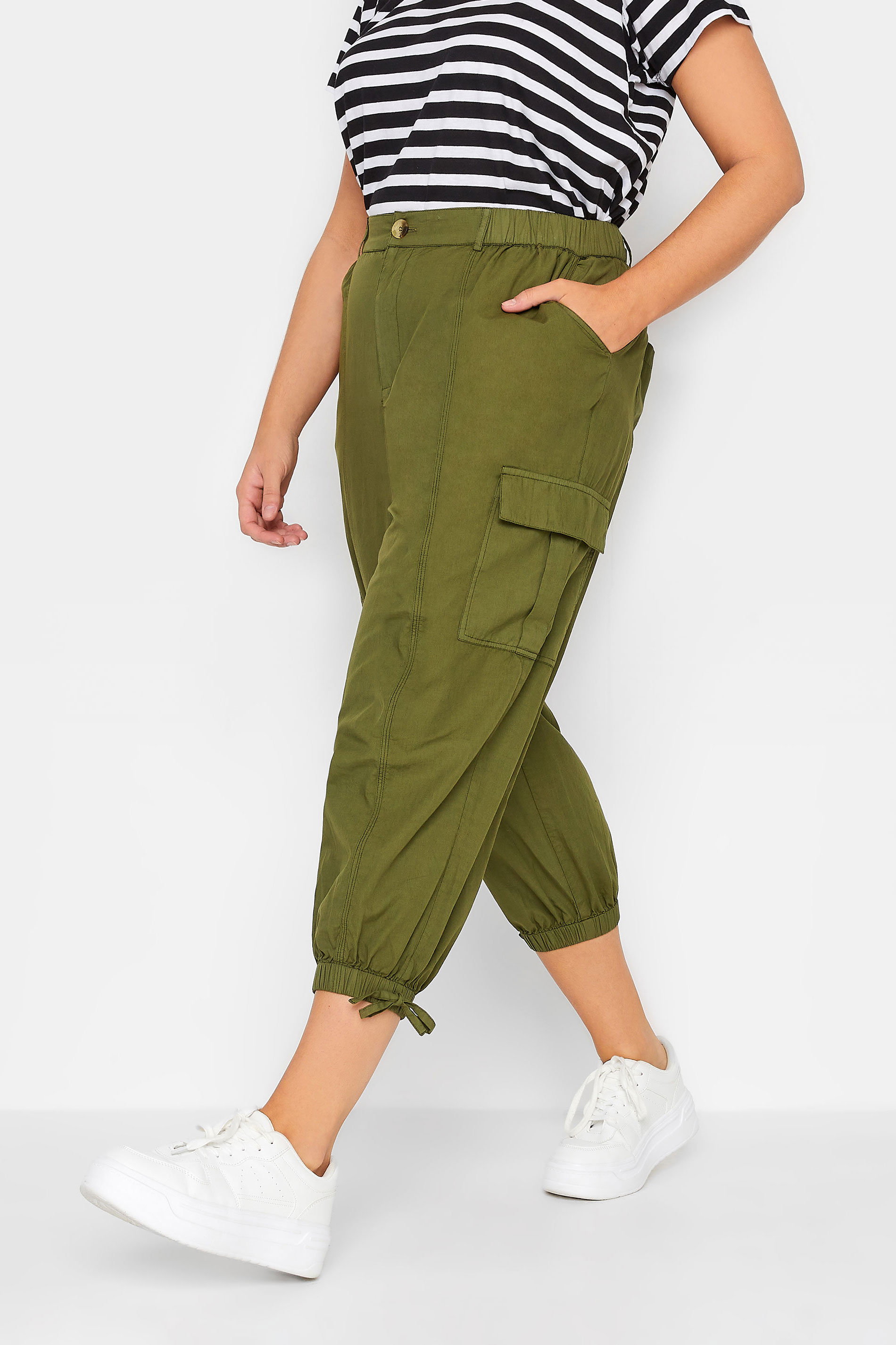 Cropped Cargo Trousers