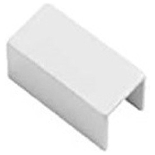 DIY Direct Flat Connector Coupler Cover for Electrical Cable Trunking Conduit, White PVC 25mm x 16mm (2 Pack)