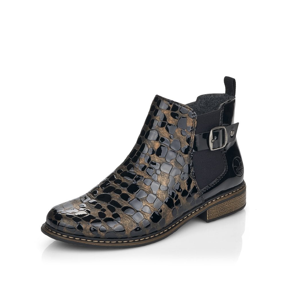 Rieker Women's Ladies Pull-On Chelsea Boots - RKR38532 / 324 354 - TORTOISE SHELL 3